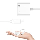 Adaptateur USB C 2 en 1 vers prise jack 3,5 mm et chargeur pour smartphones...