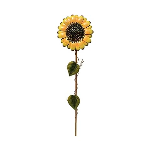 Metal Sunflower Garden Stakes Flower Yard Art Planter Stake Party Lawn Pathway Walkway Patio Decor Yard Sign Indoor Outdoor Decoration (18") Cover