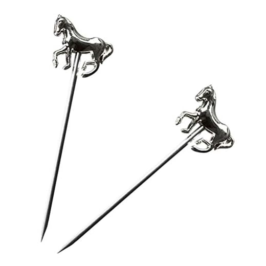 Hemoton 2 st rostfritt stål cocktailpinnar silver häst frukt plektrum swizzle stick festtillbehör för hotellbar
