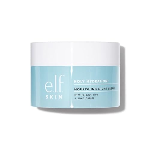 e.l.f. Nourishing Night Cream, Ultra-Hydrating Face Moisturizer, Infused with Shea Butter & Jojoba Oil, Soothes & Softens Skin, 1.76 Oz (Packaging May Vary)