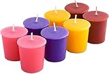 Exquizite Scented Votive Candles Gift Set - 8 pcs - 4 Strong Fragrances - Lavender, Sweet Pea, Coconut Pineapple Cream and Pumpkin Spice, 2 Votives per Fragrance, 15 Hour Burn time