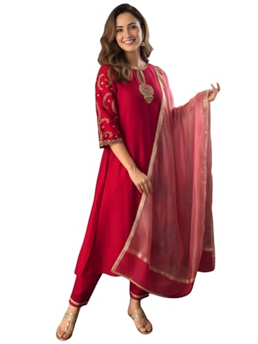 Kurta évasée en viscose brodée chic tenue traditionnelle élégante Navlik