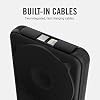Banco de energía magnético Ridge 20W 10,000mAh - Carga rápida, compatible con MagSafe - Cargador portátil apto para vuelos - Cables integrados y fijación magnética (Negro mate) 5