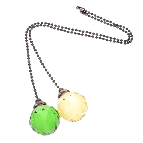 Alipis 2 Stück dekoration schlafzimmer living room decoration flurdeko Deckenventilatorfilter Lüfter Bausatz Zugketten für Deckenventilatoren leichte Kettenzugverlängerung Weißer Kristall