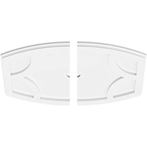 Image of Ekena Millwork CMP22X14KY2-01000 Kailey Architectural Grade PVC Contemporary, Two Piece Urethane Ceiling Medallions 22 inchW x 14 5 /8 inchH x 1 inchID x 11 3 /4 inchC x 1 inchP