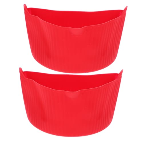 Yardwe 2piezas De Silicona para Olla Separador Doméstico Accesorio De Cocina Revestimiento para Ollas