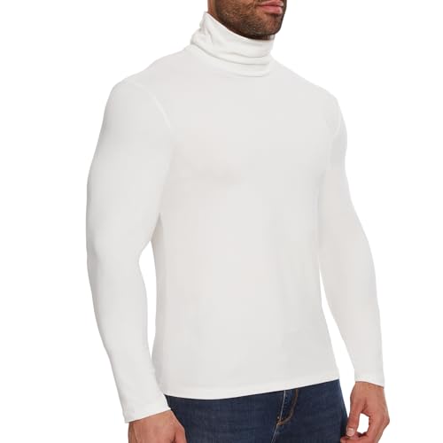 MISS MOLY Men's Turtle Neck Shirts Long Sleeve Tees Slim Fit Tshirt Turtleneck Undershirt Lightweight Pullover Top