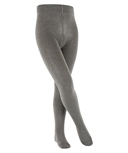 ESPRIT Foot Logo K Ti algodón gruesas lisas 1 pieza, Pantimedias Unisex niños, Gris Light Grey Melange 3390, 134-146