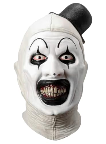 Tinsley Terrifier 3 Art the Clown Latex Mask - Horror Costume for Halloween, Carnival and Scary Party