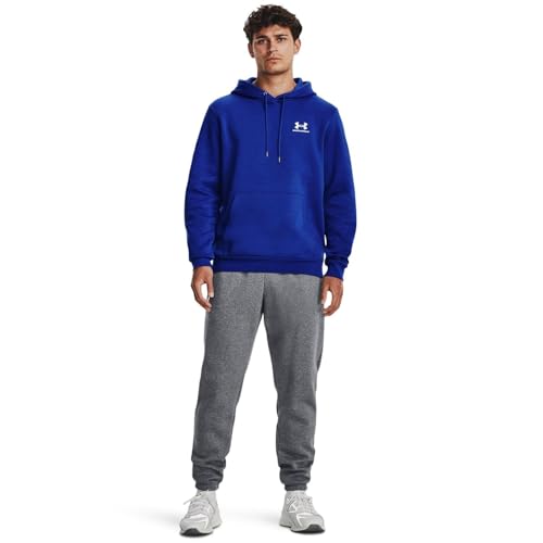 Under armour Essential Fleece Hoodie - Men's (1373880-400, Royal/White)4