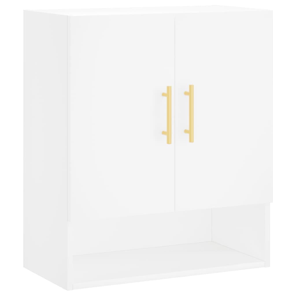 Vidaxl (White) Wall Cabinet Wall Storage Display Cabinet Concrete Grey Engineered Wood White,Grey