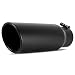 AUTOSAVER88 3 Inch Black Exhaust Tip, 3" Inside Diameter Diesel Exhaust Tailpipe Tip for Truck, 3" x 4" x 12" Bolt/Clamp On Design.