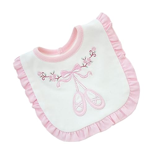 KOMBIUDA Babero Protector De Encaje Para Bebés Toalla De Saliva De Algodón De Doble Capa Delantal De Alimentación Para Diseño De Zapatos De Baile Para Uso Diario
