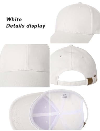 Image of 3 Pack Plain Cotton Strapback Baseball Hat Adjustable Low Profile Blank Team Ball Caps for Men Women