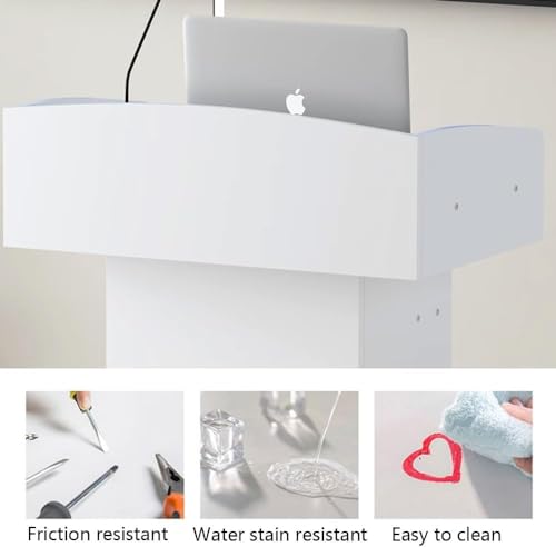Mueble atril minimalista de madera con balda abierta para uso multifuncional 3