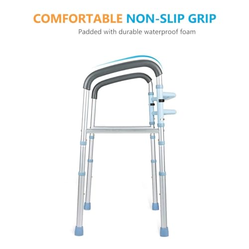 OasisSpace Stand Alone Toilet Safety Rail - Heavy Duty Medical Toilet Safety Frame for Elderly, Handicap and Disabled - Adjustable Bathroom Toilet Handrails, Width Adjustable Design, Fit Any Toilet - Thumbnail 6