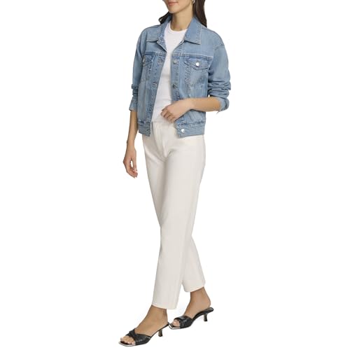 DKNY Women's Lightweight Cotton Stretch Jean Jacket3