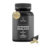 Lunae Nutrition Schwarzer Knoblauch – mit 1.500 mg fermentiertem Knoblauchextrakt (15:1) pro Tagesdosis – stärkt Herzfunktion & Immunsystem – laborgeprüft & in Deutschland hergestellt – 180 Kapseln
