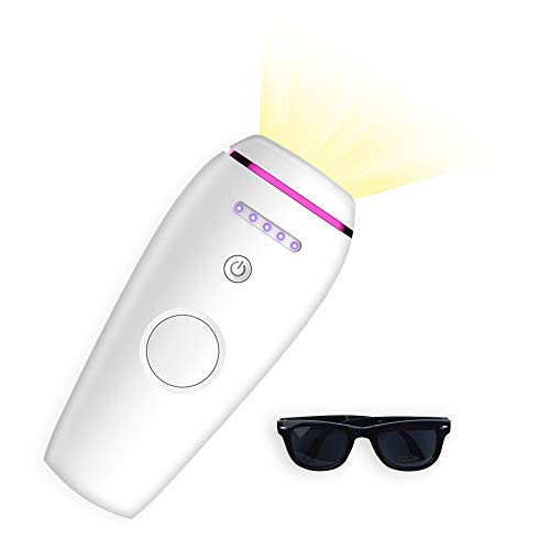 Preisvergleich Produktbild Gepulster Epilierer, tragbarer IPL-Epilierer, geeignet für die dauerhafte Ganzkörper-Haarentfernung mit 500.000 Blitzen, 5 Einstellungen für Gesicht und Körper