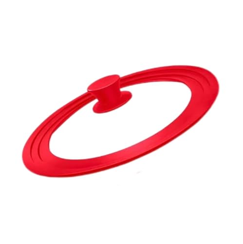Tapa Sarten, Tapaderas Para Sartenes Tapa de olla vidrio templado multifuncional Cubierta sartén silicona apta for vapor(Red 24-26-28cm)