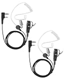 2-Pack K-Type Air Tube Headset Earpiece with Mic PTT for Global-ptt G0 G5 and Compatible with Rapid Radios Kenwood SAMCOM Two Way Walkie Talkies (K-Type)