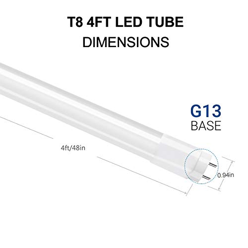 LED Tubes to Replace Fluorescent. Tubes, Romwish 48" 18W(40W Equivalent