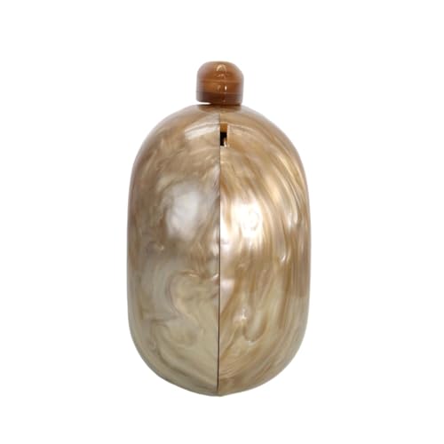 Image of Acrylic Evening Clutch Bag for Women Shell Shape Shoulder Crossbody Bag Glitter Marble Purse Handbag