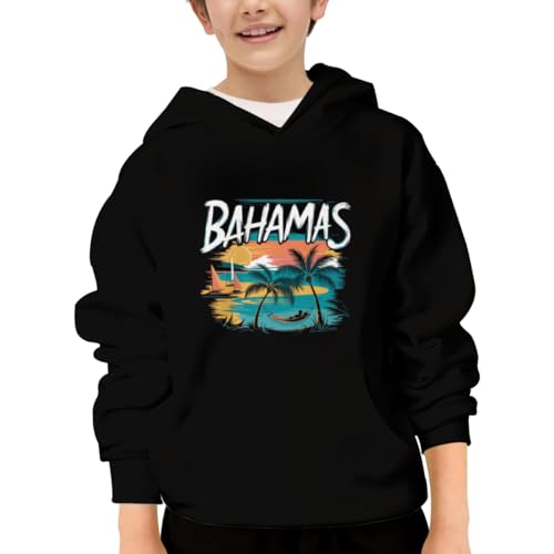 Proud Bahamas Gift Design Idea Vintage Hoodies for Teen Girls Boys Lightweight Kangaroo Pocket Sweatshirt