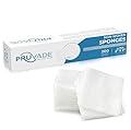 Pruvade Gauze Pads 2"x2" Non-Woven 4-Ply (200 Count) All-Purpose Non-Sterile Dental Gauze Pads - Soft & Absorbent Gauze Sponges for First Aid Kit, Esthetic Wipes for Makeup-Removal, Skin Cleansing