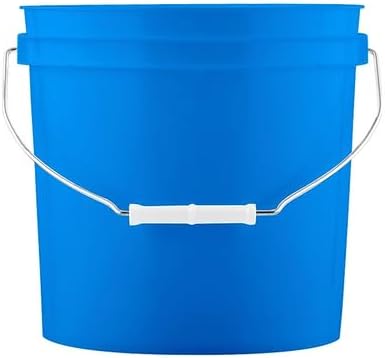 Miniatura 2 de House Naturals Contenedor de cubo azul de 2 galones de grado alimenticio, sin BPA, fabricado en Estados Unidos, con tapa de rosca blanca (paquete de