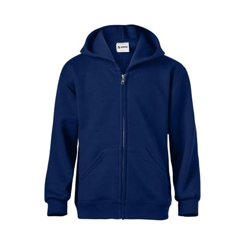 Soffe MJ Boys 8-20 Zip Hooded Sweatshirt, Navy, X-Large