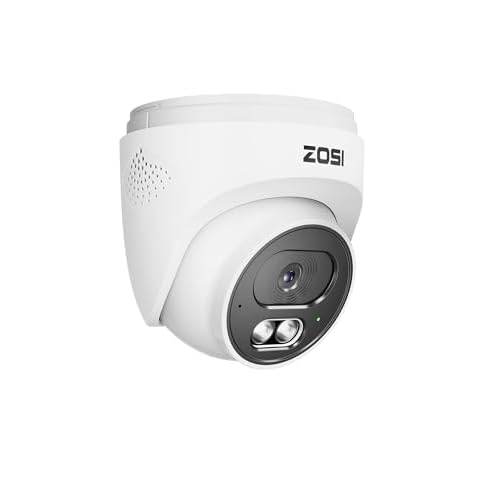 ZOSI C220 4K UHD 8MP Add-On PoE IP Camera Outdoor Indoor, Surveillance Security Camera for Home, AI Person/Face/Vehicle Detection, One-Way Audio, 100ft IR Night Vision, Only Work with ZOSI P