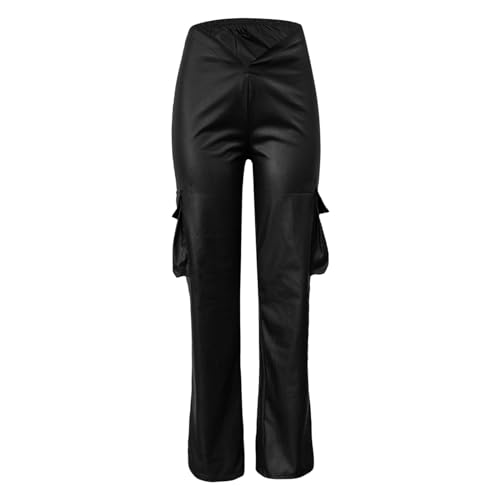 Pantalon extensible en cuir femme idéal pour le travail et les loisirs urbains