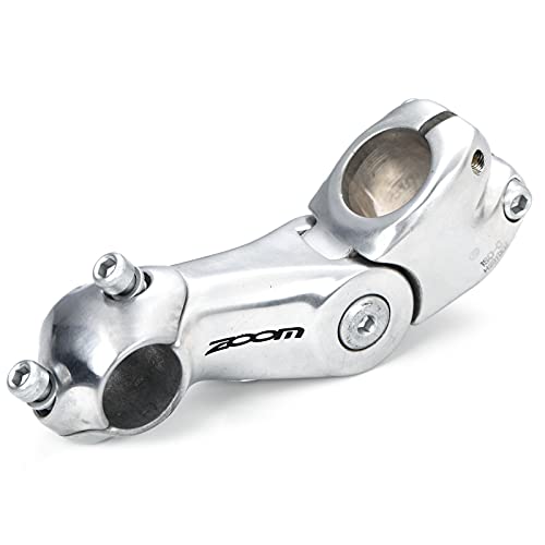 ZUKKA Bike Stem,25.4mm 110mm Adjustable Bicycle Handlebar Riser Extender for Road Bike, Mountain Bike, MTB, BMX Cycling-Silver…