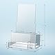 KINGTOP Acryl-Broschürenhalter, Prospekthalter, Präsentationsständer mit Stiftschlitz, transparenter Prospektständer für Büro, Messe und Einzelhandel