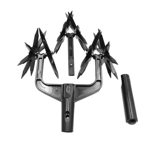 Generic - SINRAOEE Rotary Cultivator Tool Set, 2-in-1 Hand Held Garden Cultivator for Reseeding, Detachable Tines, Removable Design