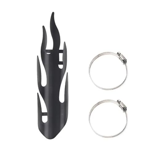 Abrazadera escape con protector calor hierro negro para silenciador de escape de motocicleta