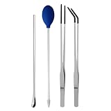 Reptile Feeding Spoon | Aquarium Tweezers Set | Professional Reptile Terrarium Supplies with Ergonomic Design
