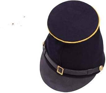 American Civil War Officer Union State Militia Forage Kepi Navy Blue Wool with Gold Braid Hat/Cap