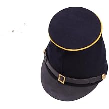 American Civil War Officer Union State Militia Forage Kepi Navy Blue Wool with Gold Braid Hat/Cap
