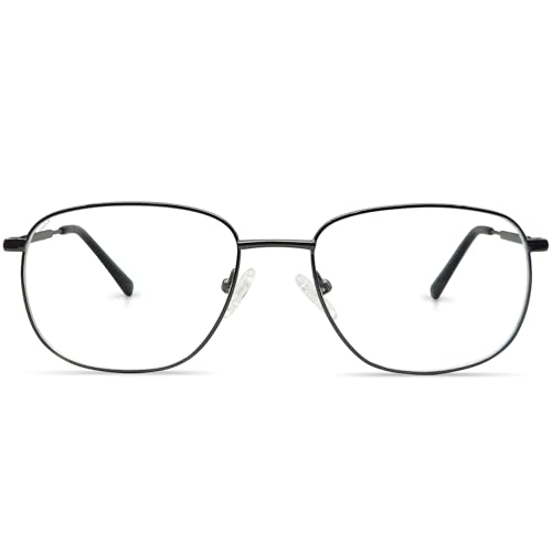 Image of JF2404 Clear Lens Eyewear Metal Frames Squre Rectangular Glasses for Men Prescription