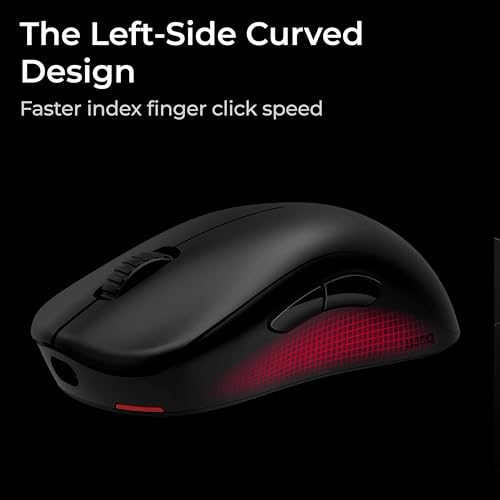 Image of BenQ Zowie U2-DW Wireless Symmetrical Gaming Mouse for Esports (Medium)|60g Lightweight|4000Hz Polling Rate with Enchanced Receiver|Driverless Plug & Play - 7 Buttons |PAW 3950 Sensor |Extra Skates