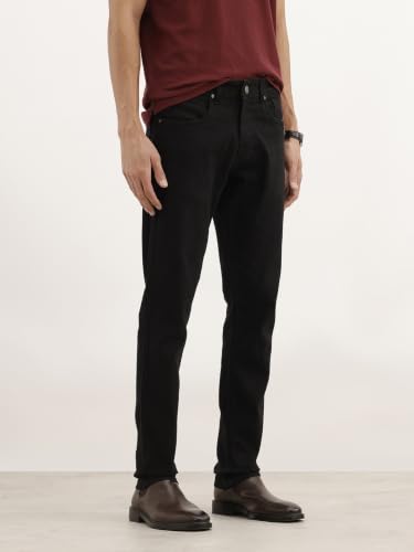 Image of WROGN Men's Cotton Blend Jeans | Solid | Slim Fit