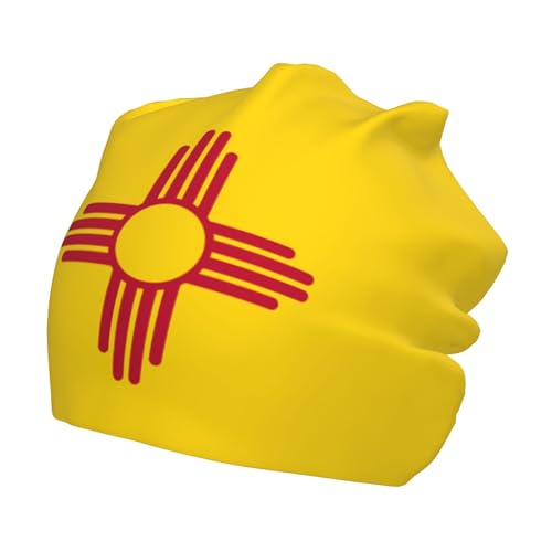 Flag of New Mexico Children Hip Hop Knitted Hat Kids Elastic Leisure Knit Cap Warm Sleep Beanies Black