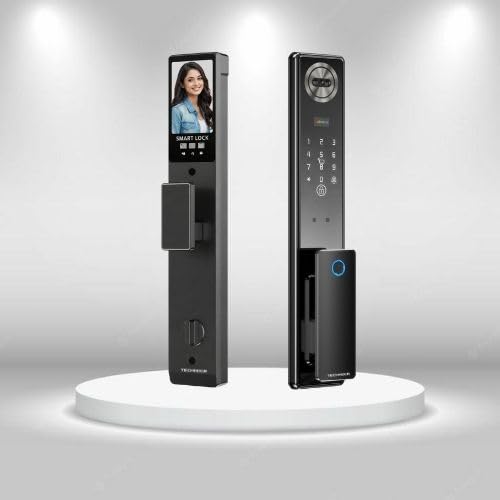 Smart Door Lock | 3D Face Recognition | Fingerprint Door Lock | Touchscreen PIN Password | RFID Card Access | Smart Video Screen Display | 2 Years Warranty-image-36