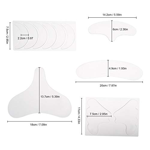 Andoer 5 PCS Reutilizável Anti Rugas Almofada Facial Silicone adesivo de remoção de Rugas Transparen