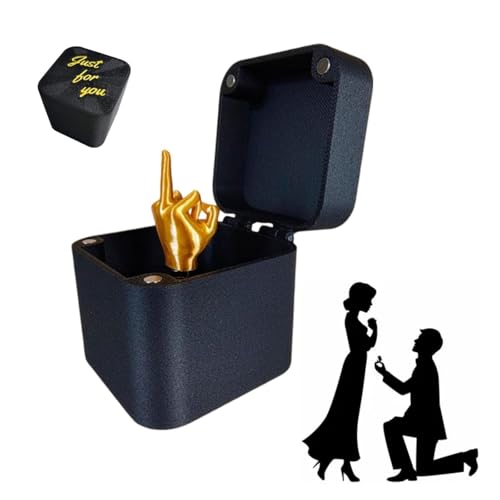 Winnsell Middle Finger in a Box, Middle Finger Surprise Gift Box, Gag Prank Gifts, Finger In A Box Pop Up Surprise Gift Box Novelty Surprise Prank Gifts For Halloween Christmas Relief (C)