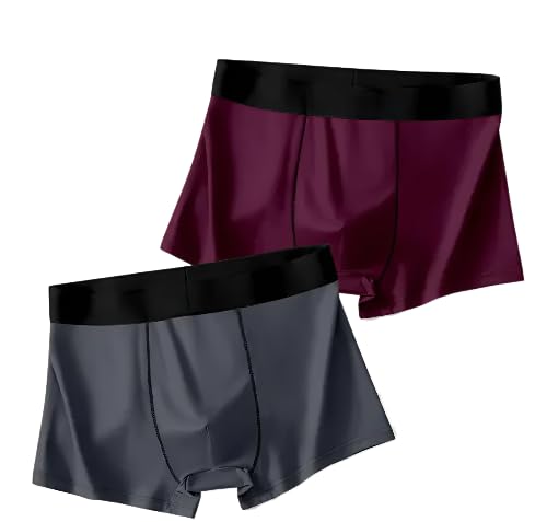 Image of Anti Bacterial Micromodal Solid Underwear for Men Combo Airsoft Trunk Breathable Inner for Men Sweatproof Underwear Imported Nylon Fabric Multi Pack of 2