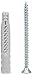 Produktbild FISCHER Universaldübel UX 6 x 50 R S/5, je 25 Nylondübel mit passenden Schrauben, Allzweckdübel mit Rand, für optimalen Halt bei Befestigungen in Beton, Gipskarton, Kalksand-Lochstein uvm.
