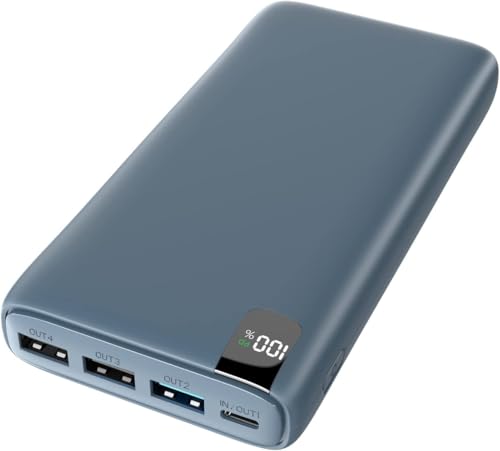 A ADDTOP Batería Externa 26800mAh, 22.5W Power Bank USB C PD Cargador Portátil Carga Rápida con Pantalla LCD y 4...